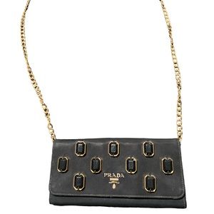 Rare Prada Black Bijou Wallet on Chain